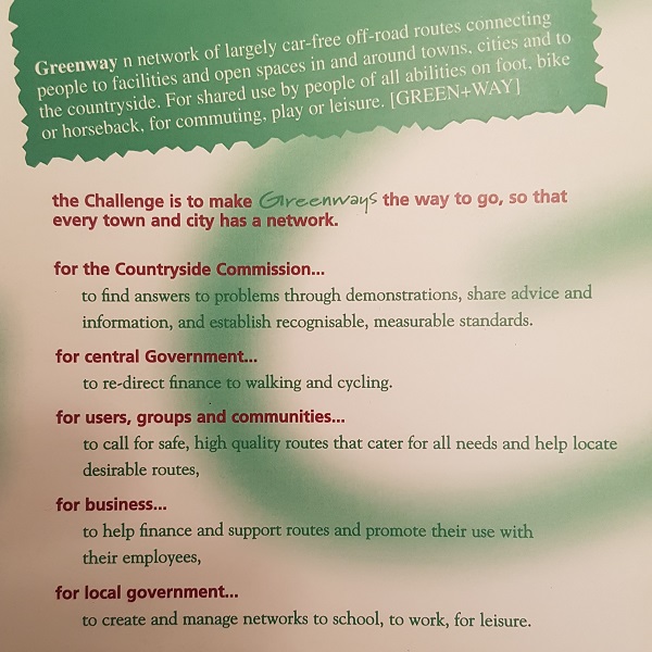 Countryside Agency Greenways Leaflet extract