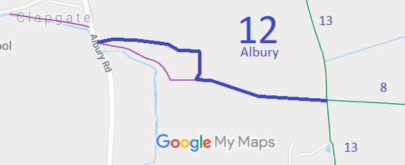 Map showing Albury 12