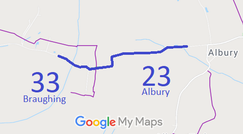 Map showing Albury 23