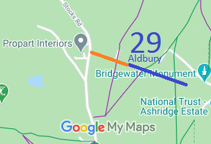 Map showing Aldbury 29 Bridleway
