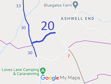 Map showing Ashwell 20