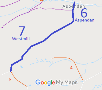Map showing Aspenden 6