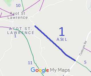 Map showing Ayot St Lawrence 1