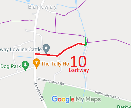Map showing Barkway 10