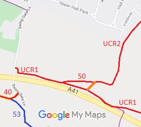 Map showing used route in Berkhamsted