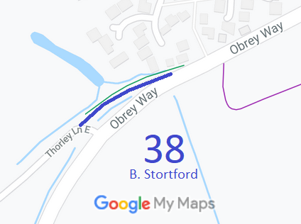Map showing recorded Bishop's Stortford paths