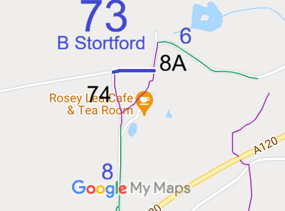 Map showing Bishop's Stortford bridleways