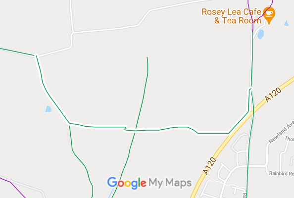 Map showing recorded Bishop's Stortford paths
