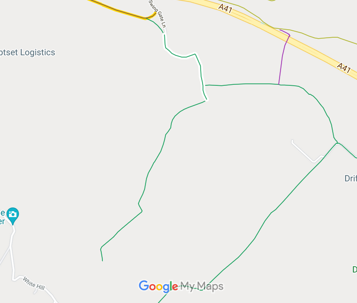 Map showing Ashley Green 13A and Bovingdon 36