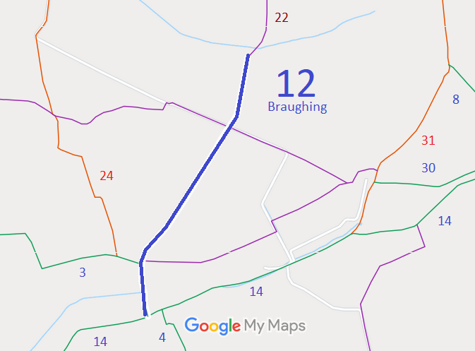 Map showing Braughing 12