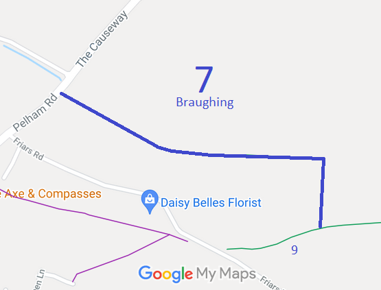 Map showing Braughing 7
