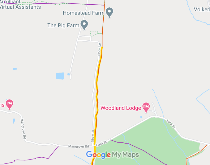 Map showing Brickendon Liberty 24 restricted byway (northern section)