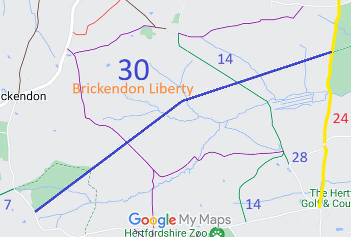 Map of Brickendon Liberty 30