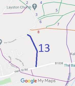 Map showing Buntingford 13