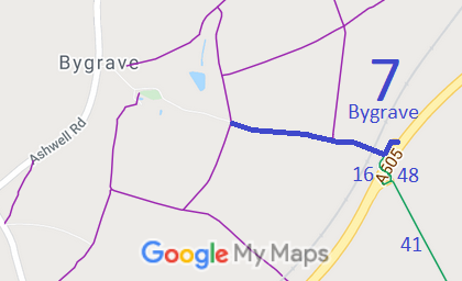 Map showing Bygrave 7