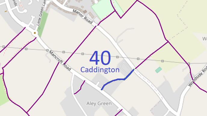 Map showing recorded paths