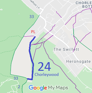 Map showing Chorleywood 24