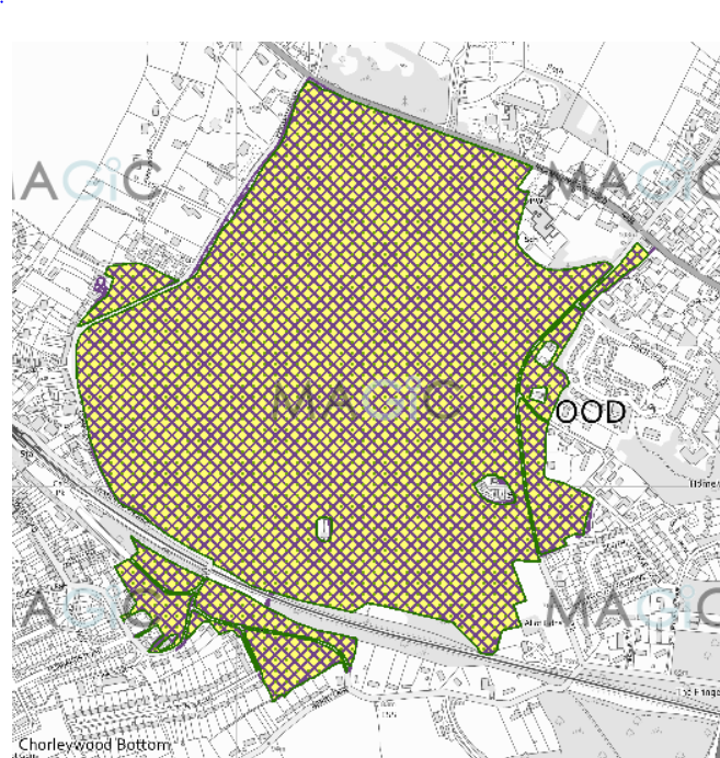 Map showing recorded Hertfordshire paths
