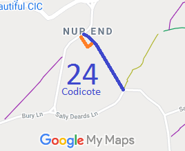 Map showing Codicote 24