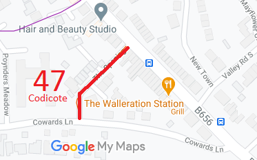 Map showing Codicote 47