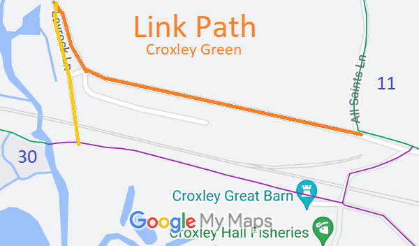 Map showing Lavrock Lane