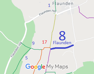 Map showing Flaunden 8