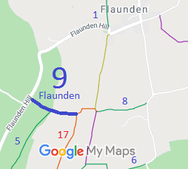 Map showing Flaunden 9