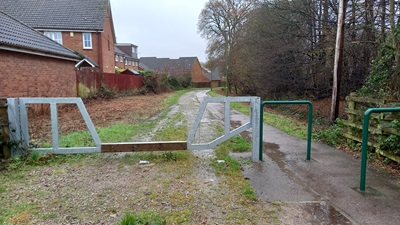 Photo of step-over gate