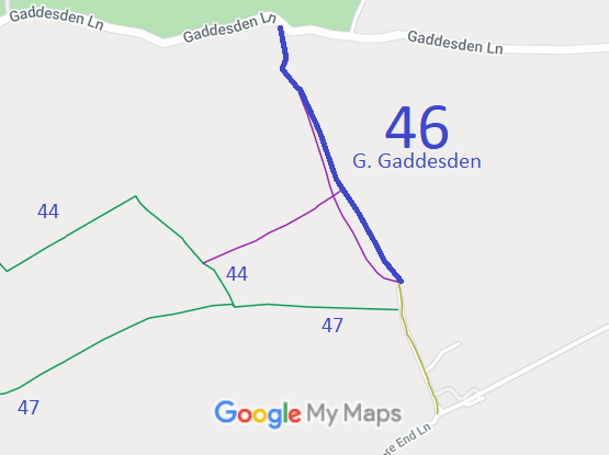 Map showing Great Gaddesden 46
