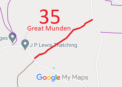 Map showing Great Munden 35 byway