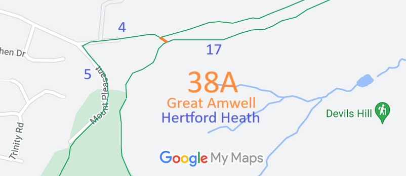 Map showing recorded Parish paths