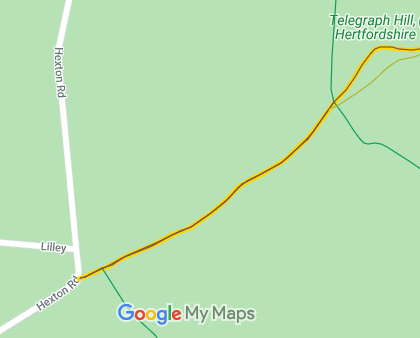 Map showing Hexton 10 byway