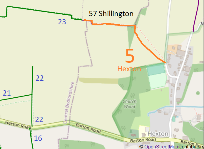 Map showing recorded paths