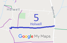 Map showing Holwell 5 bridleway