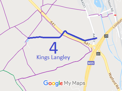 Map showing Kings Langley 4