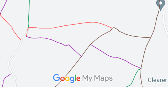 Map showing recorded Kings Walden paths