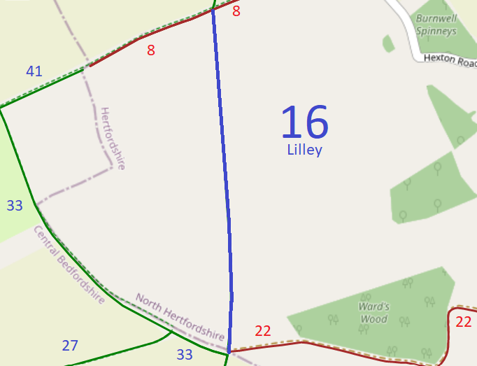 Map showing recorded paths
