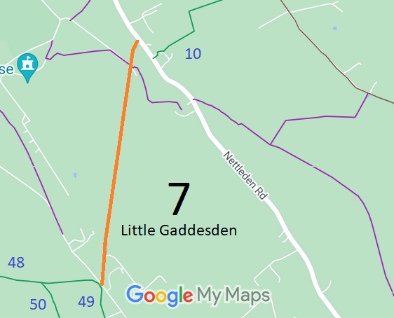 Map showing Little Gaddesden 7