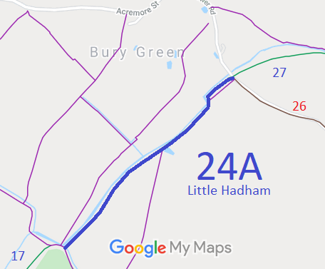 Map showing Little Hadham 24A