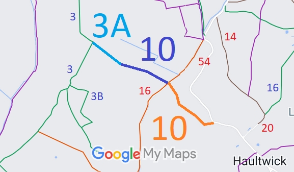 Map showing Little Munden 10