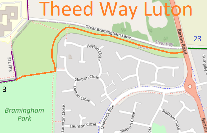 Map showing recorded paths