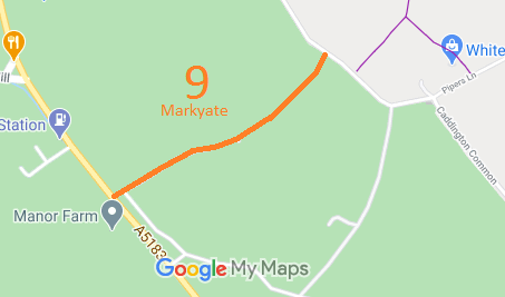 Map showing Markyate 9