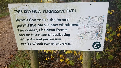 Photograph of Much Hadham Permissive Path sign
