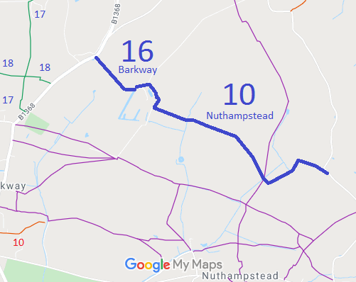 Map showing Barkway 16