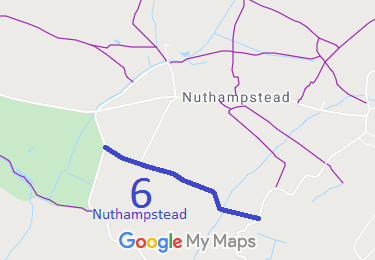 Map showing Nuthampstead 6
