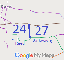 Map showing Barkway 27 and Reed 24