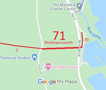 Map showing Rickmansworth 71
