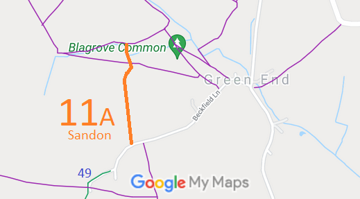 Map showing recorded Hertfordshire paths
