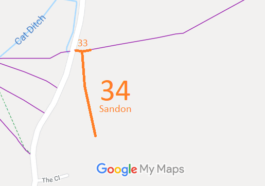 Map showing Sandon 30