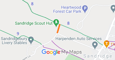 Map showing Sandridge 8x
